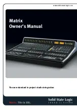 Предварительный просмотр 1 страницы Solid State Logic Matrix Owner'S Manual