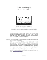 Solid State Logic Super-Analogue Outboard XR622 User Manual preview