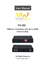 Предварительный просмотр 1 страницы SolidView PS-292 User Manual