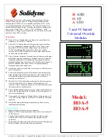 Solidyne HOA-5 Manual preview