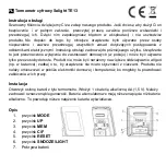 Предварительный просмотр 10 страницы Solight TE13 Operating Instructions Manual