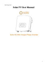 SOLIS 4G Mini User Manual preview