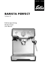 Preview for 1 page of SOLIS BARISTA PERFECT 118 User Manual