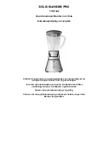 SOLIS BLENDER PRO 839 Manual preview