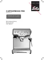 SOLIS CAFFESPRESSO pro 117 User Manual предпросмотр