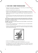 Preview for 8 page of SOLIS CAFFESPRESSO pro 117 User Manual