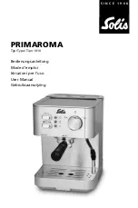 SOLIS PRIMAROMA 1010 User Manual preview