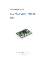 Предварительный просмотр 1 страницы Sollae Systems CSE-M32 User Manual