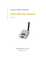 Предварительный просмотр 1 страницы Sollae Systems CSW-H80 User Manual