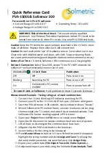 Solmetric PVA-1500S Quick Reference Card предпросмотр