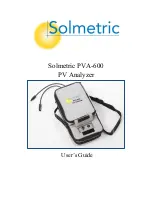 Предварительный просмотр 1 страницы Solmetric PVA-600 User Manual