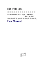 Solomend HD PVR 800 User Manual предпросмотр