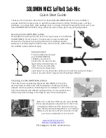 Preview for 2 page of SOLOMON MiCS LoFReQ Sub-Mic Quick Start Manual