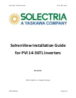 Preview for 1 page of SolrenView PVI 23TL Installation Manual