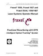 Preview for 1 page of Solta Medical Fraxel 1550 Operator'S Manual