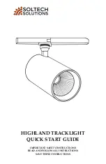 Soltech Solutions Highland Tracklight Quick Start Manual preview