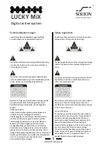 Preview for 2 page of Solton LUCKY MiX User Instructions