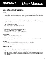 Предварительный просмотр 9 страницы Solwave 180MW1200T User Manual