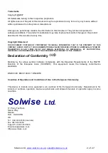 Предварительный просмотр 2 страницы Solwise AWOS2400050 User Manual