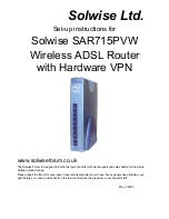 Preview for 1 page of Solwise SAR715PVW Setup Instructions