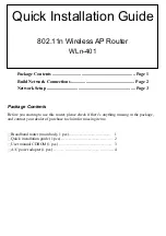 Preview for 2 page of Solwise WLn-401 Quick Installation Manual