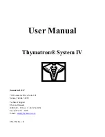 Preview for 1 page of Somatics Thymatron System IV User Manual