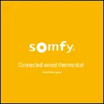 SOMFY Connected wired thermostat Installation Manual предпросмотр