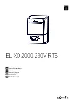 Preview for 1 page of SOMFY ELIXO 2000 230V RTS Installation Manual