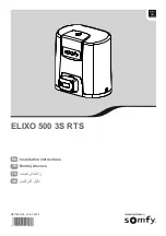 SOMFY Elixo 500 3S RTS Installation Instructions Manual предпросмотр