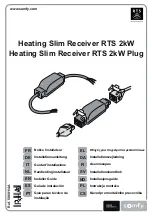 Preview for 1 page of SOMFY Heating Slim Receiver RTS 2kW Installer'S Manual