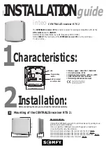 SOMFY inteo CENTRALIS receiver RTS 2 Installation Manual предпросмотр