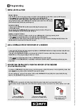 Preview for 2 page of SOMFY inteo CENTRALIS RTS Installation Manual