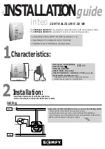 Предварительный просмотр 1 страницы SOMFY inteo CENTRALIS UNO IB VB Installation Manual