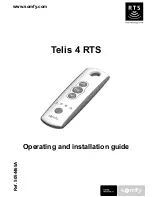 SOMFY INTEO TELIS 4 RTS Operating And Installation Manual preview