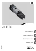 Preview for 1 page of SOMFY J4 RTS Installer'S Manual