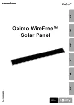 SOMFY Oximo WireFree Solar Panel Installation Manual предпросмотр