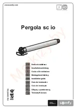 SOMFY Pergola sc io Installation Manual предпросмотр