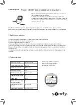 Предварительный просмотр 1 страницы SOMFY Power 1.0 DC Flush Installation Instructions