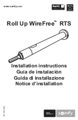 SOMFY Roll Up WireFree RTS Installation Instructions Manual preview