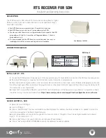 Предварительный просмотр 1 страницы SOMFY RTS Receiver for SDN Operating Instructions