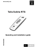 Preview for 1 page of SOMFY Telis Soliris RTS Operating And Installation Manual