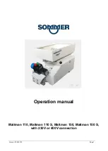 SOMMER Maltman 110 Operation Manual preview