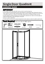 Предварительный просмотр 1 страницы SOMMER Single Door Quadrant Assembly Manual