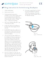 SOMNIPAX Anti-Snoring Mouthpiece Fitting Instructions preview