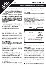 Preview for 9 page of Somogyi Elektronic BT 2800/BK Instruction Manual