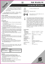 Preview for 3 page of Somogyi Elektronic FLB10LED/YE Instruction Manual