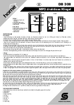 Preview for 8 page of Somogyi Elektronic Home DB 308 Instruction Manual