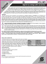 Preview for 4 page of Somogyi Elektronic home DTA HIFI Instruction Manual