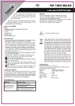 Preview for 3 page of Somogyi Elektronic Home FLP 1000 SOLAR Instruction Manual