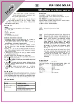 Preview for 5 page of Somogyi Elektronic Home FLP 1000 SOLAR Instruction Manual